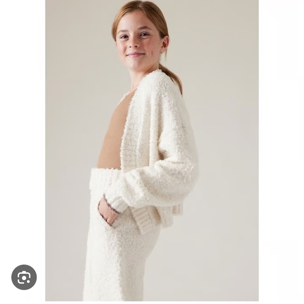 Athleta Girl Plush Knit Cardigan, Pants and tank